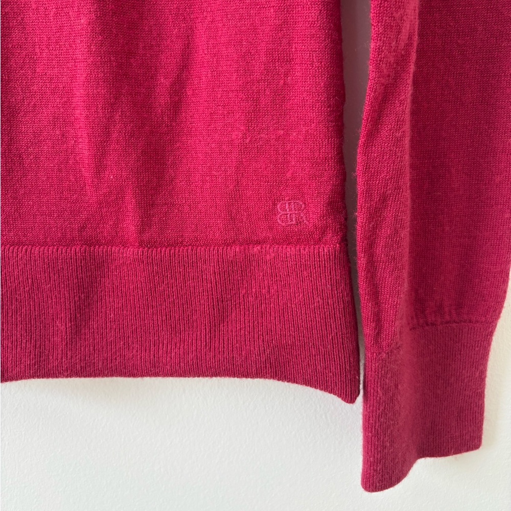 Banana Republic 100% Fine Merino Wool Crewneck Sweater Raspberry Pink Size SP - Picture 5 of 6